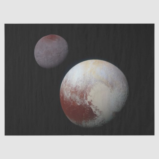 Pluto & Charon 9e of Dwergplaneet Zonnestelsel Tissuepapier (Voorkant)