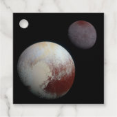 Pluto & Charon 9th of Dwarf Planet Zonnestelsel Bedankjes Labels (Voorkant)