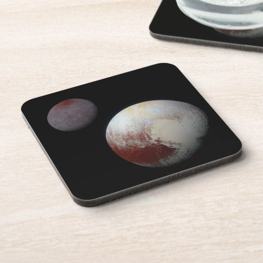 Pluto & Charon 9th of Dwarf Planet Zonnestelsel Bier Onderzetter (Linkerzijde)