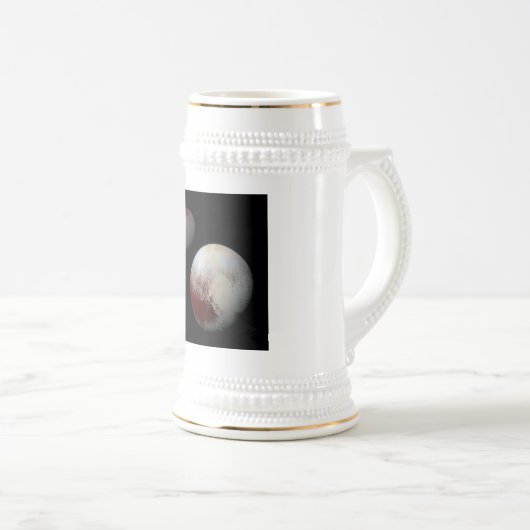 Pluto & Charon 9th of Dwarf Planet Zonnestelsel Bierpul (Voorkant rechts)