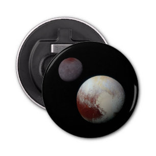 Pluto & Charon 9th of Dwarf Planet Zonnestelsel Button Flesopener