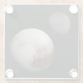 Pluto & Charon 9th of Dwarf Planet Zonnestelsel Glazen Onderzetter (Achterkant)