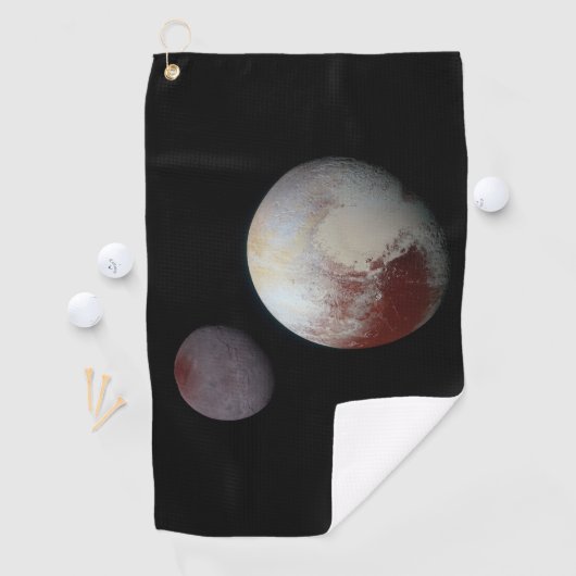 Pluto & Charon 9th of Dwarf Planet Zonnestelsel Golfhanddoek (Insitu)