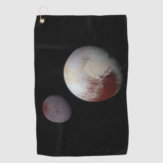 Pluto & Charon 9th of Dwarf Planet Zonnestelsel Golfhanddoek (Voorkant)