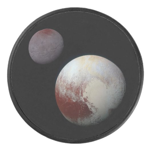 Pluto & Charon 9th of Dwarf Planet Zonnestelsel Hockey Puck (Voorkant)