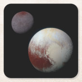 Pluto & Charon 9th of Dwarf Planet Zonnestelsel Kartonnen Onderzetters (Voorkant)