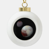 Pluto & Charon 9th of Dwarf Planet Zonnestelsel Keramische Bal Ornament (Voorkant)