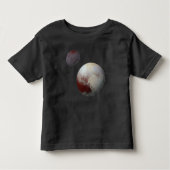 Pluto & Charon 9th of Dwarf Planet Zonnestelsel Kinder Shirts (Voorkant)