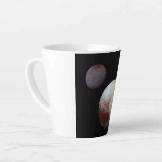 Pluto & Charon 9th of Dwarf Planet Zonnestelsel Latte Mok (Linkerhoek)