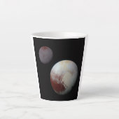 Pluto & Charon 9th of Dwarf Planet Zonnestelsel Latte Mok (Voorkant)