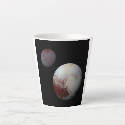 Pluto & Charon 9th of Dwarf Planet Zonnestelsel Latte Mok (Voorkant)