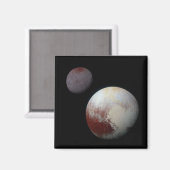 Pluto & Charon 9th of Dwarf Planet Zonnestelsel Magneet (Voorkant / Achterkant)