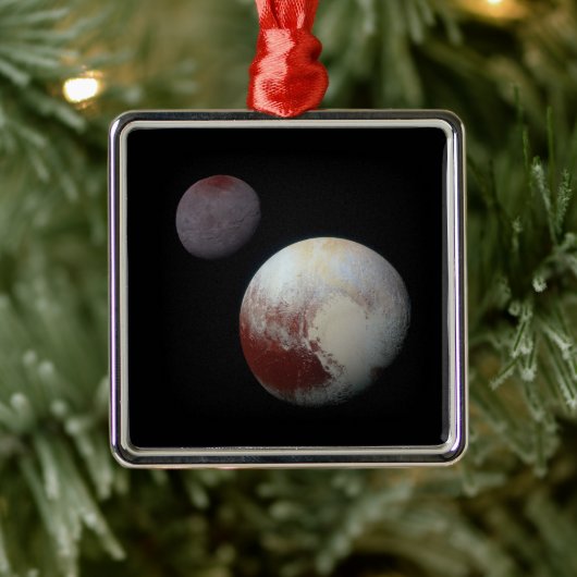 Pluto & Charon 9th of Dwarf Planet Zonnestelsel Metalen Ornament (Boom)