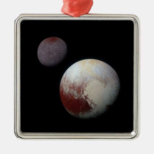 Pluto & Charon 9th of Dwarf Planet Zonnestelsel Metalen Ornament (Voorkant)