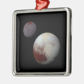 Pluto & Charon 9th of Dwarf Planet Zonnestelsel Metalen Ornament (Links)
