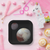 Pluto & Charon 9th of Dwarf Planet Zonnestelsel Papieren Bordje (Feest)
