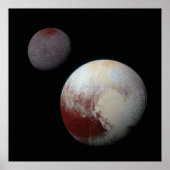 Pluto & Charon 9th of Dwarf Planet Zonnestelsel Poster (Voorkant)