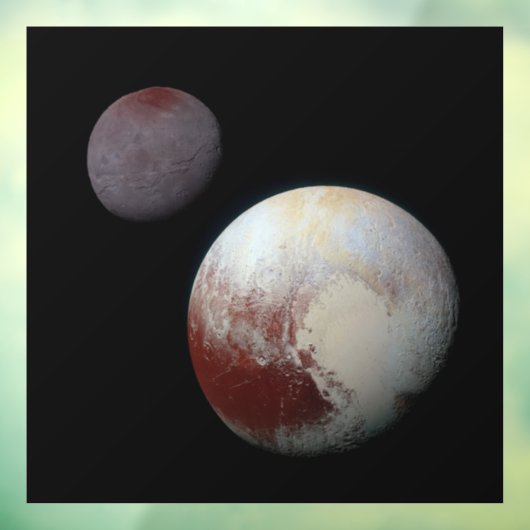 Pluto & Charon 9th of Dwarf Planet Zonnestelsel Raamsticker (Vel 3)