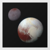 Pluto & Charon 9th of Dwarf Planet Zonnestelsel Raamsticker (Vel)