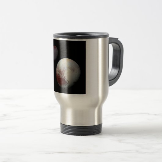 Pluto & Charon 9th of Dwarf Planet Zonnestelsel Reisbeker (Voorkant rechts)