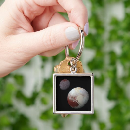 Pluto & Charon 9th of Dwarf Planet Zonnestelsel Sleutelhanger (Hand)