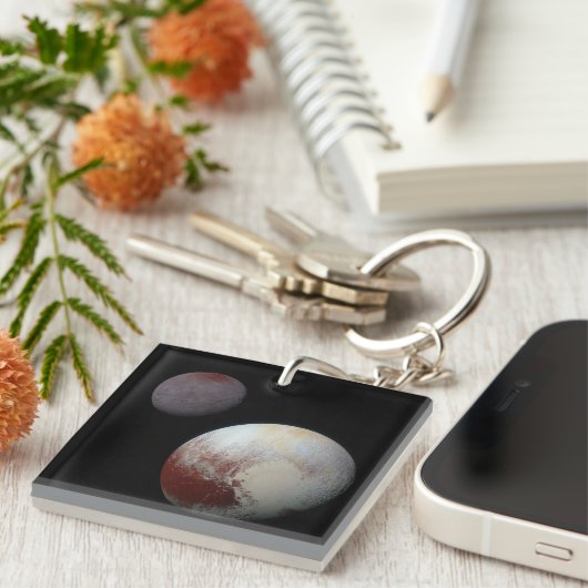 Pluto & Charon 9th of Dwarf Planet Zonnestelsel Sleutelhanger (Voorkant Rechts)