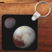 Pluto & Charon 9th of Dwarf Planet Zonnestelsel Sleutelhanger (Achterkant)