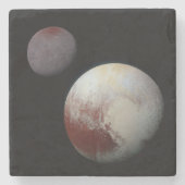 Pluto & Charon 9th of Dwarf Planet Zonnestelsel Stenen Onderzetter (Voorkant)