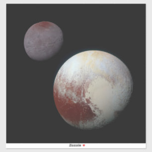 Pluto & Charon 9th of Dwarf Planet Zonnestelsel Sticker