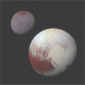 Pluto & Charon 9th of Dwarf Planet Zonnestelsel Sticker (Voorkant)