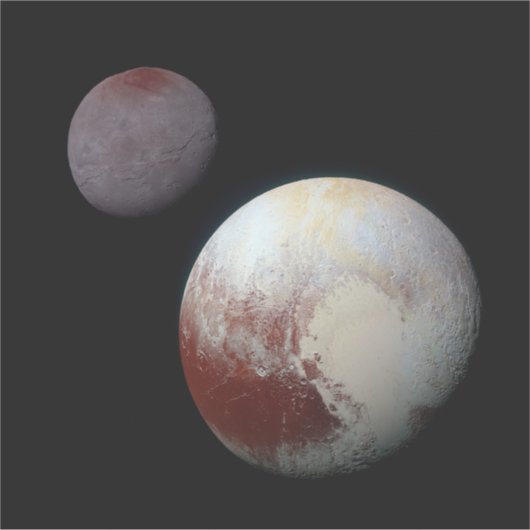 Pluto & Charon 9th of Dwarf Planet Zonnestelsel Sticker (Voorkant)