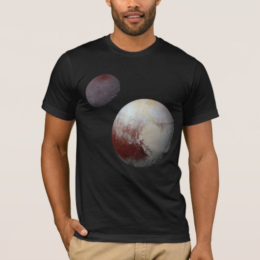 Pluto & Charon 9th of Dwarf Planet Zonnestelsel T-shirt (Voorkant)