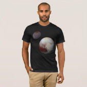 Pluto & Charon 9th of Dwarf Planet Zonnestelsel T-shirt (Voorkant volledig)