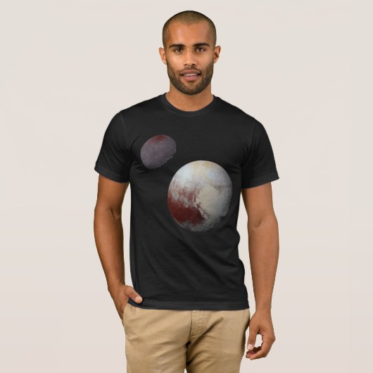 Pluto & Charon 9th of Dwarf Planet Zonnestelsel T-shirt (Voorkant volledig)
