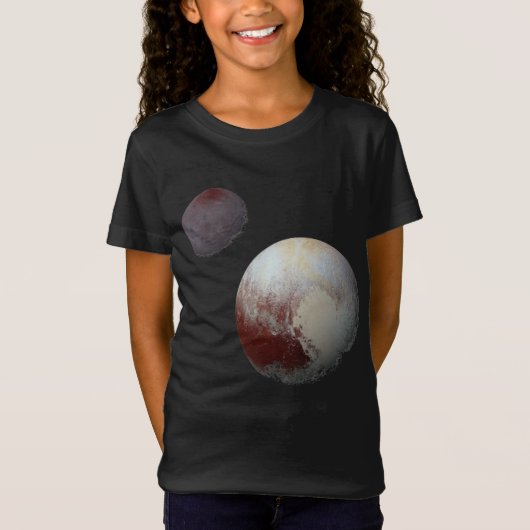 Pluto & Charon 9th of Dwarf Planet Zonnestelsel T-shirt (Voorkant)