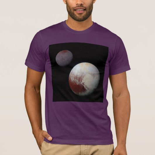 Pluto & Charon 9th of Dwarf Planet Zonnestelsel T-shirt (Voorkant)