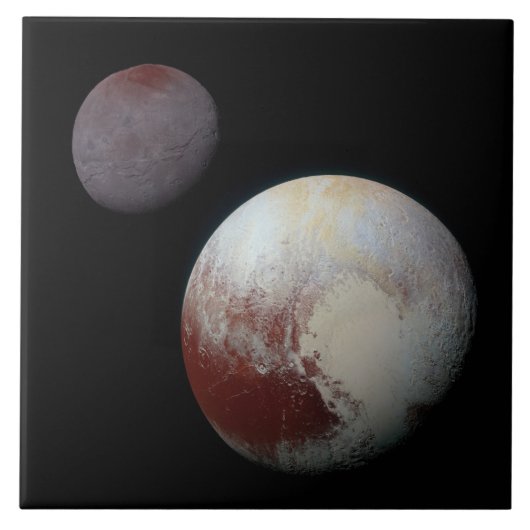 Pluto & Charon 9th of Dwarf Planet Zonnestelsel Tegeltje (Voorkant)