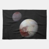 Pluto & Charon 9th of Dwarf Planet Zonnestelsel Theedoek (Horizontaal)