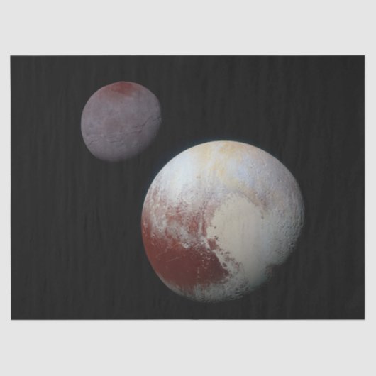 Pluto & Charon 9th of Dwarf Planet Zonnestelsel Tissuepapier (Voorkant)