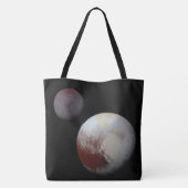 Pluto & Charon 9th of Dwarf Planet Zonnestelsel Tote Bag (Achterkant)