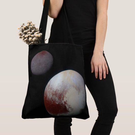 Pluto & Charon 9th of Dwarf Planet Zonnestelsel Tote Bag (Dichtbij)