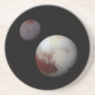 Pluto & Charon 9th of Dwarf Planet Zonnestelsel Zandsteen Onderzetter