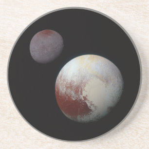 Pluto & Charon 9th of Dwarf Planet Zonnestelsel Zandsteen Onderzetter