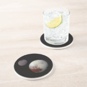 Pluto & Charon 9th of Dwarf Planet Zonnestelsel Zandsteen Onderzetter (Zijkant)