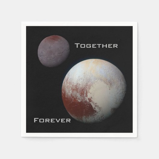 Pluto Charon Samen Forever Cocktail servetten (Voorkant)