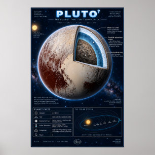 Pluto Dwarsdoorsnede Wetenschap Infographic Poster
