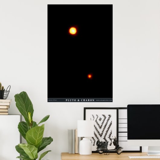 Pluto en Charon Poster (Thuiskantoor)