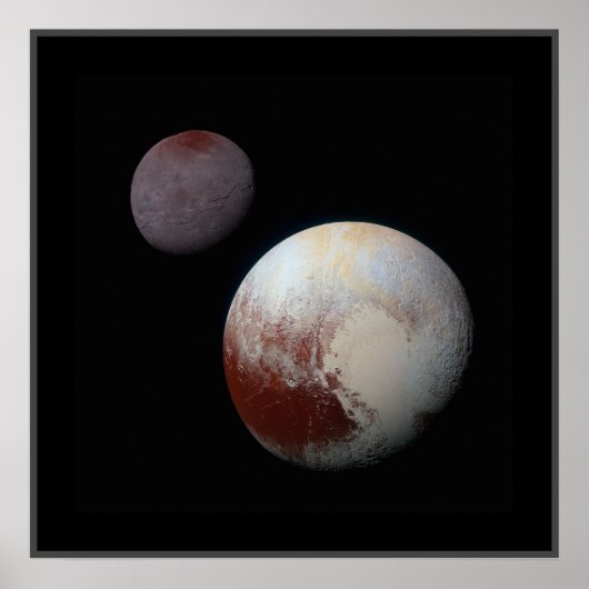 Pluto en Charon Poster (Voorkant)