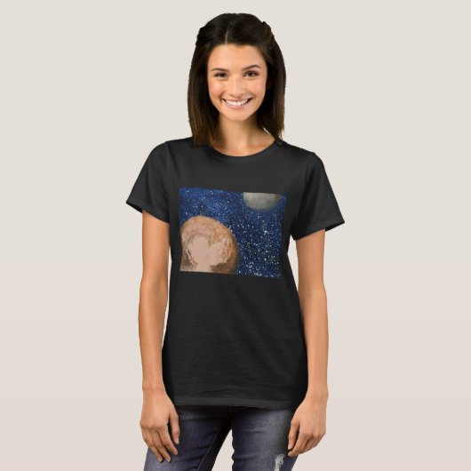 Pluto en Charon T-shirt (Voorkant volledig)