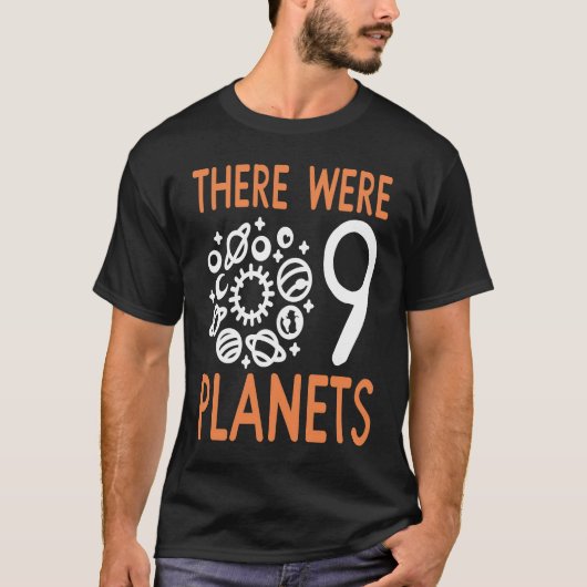Pluto Er waren 9 Cadeau van de Planet Retro T-shirt (Voorkant)